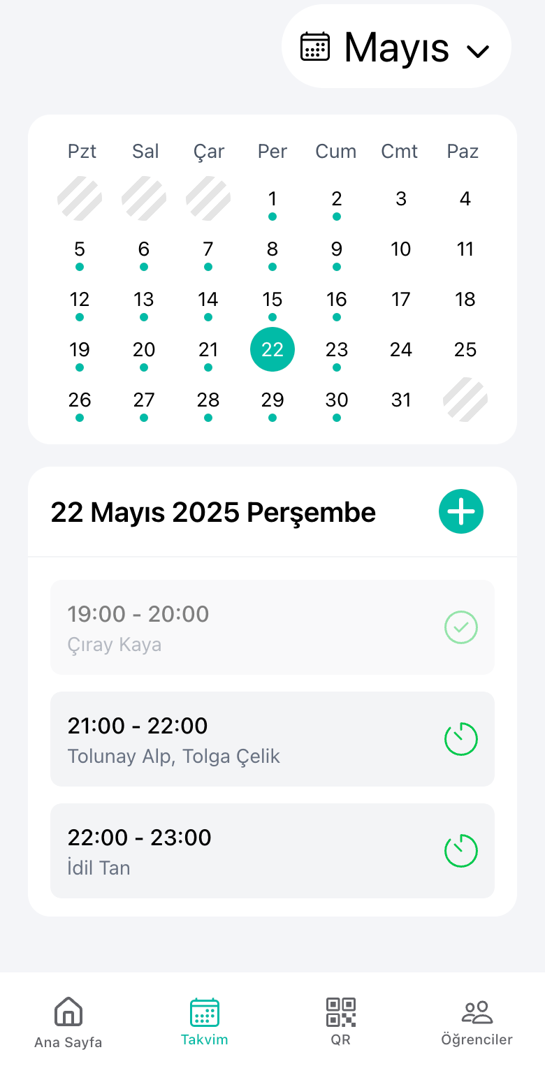 App main menu